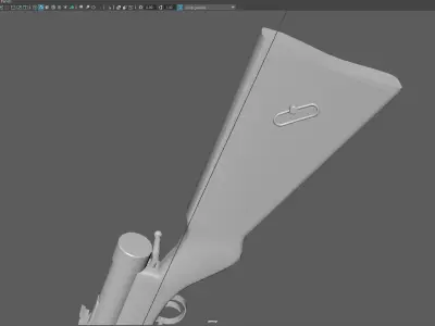 Low Poly Suomi KP31 SMG 3D Model Low-poly 3D model