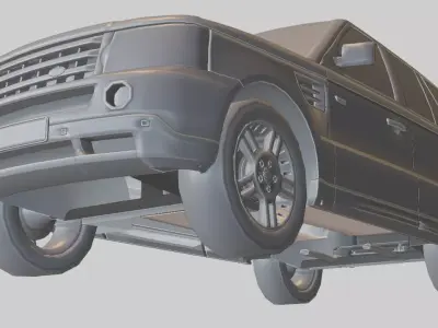 Luxury SUV Car Low-poly 3D model