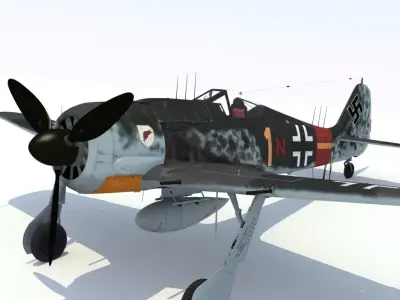 FW 190 a-8 Night Fighter variant 3D model