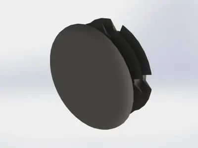 Set of round plugs Low-poly 3D model