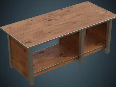 Workbench 3A Low-poly 3D model