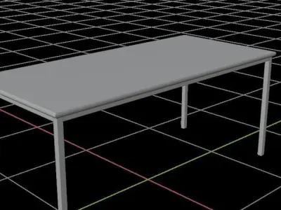 Table wooden Free low-poly 3D model