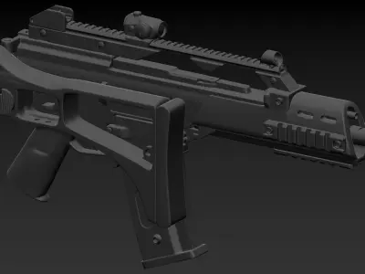 G36C high poly gun 3D model