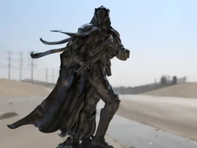 Desert Tactical sniper future armour 3D model