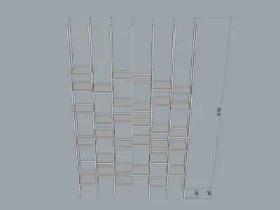 Shelvs shelf 3d model indoor outdoor 2 file Low-poly 3D model
