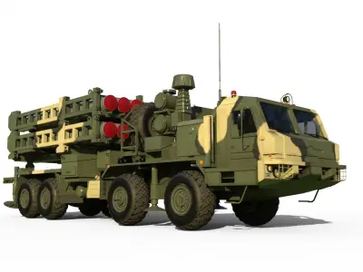 S-350 missile system 50P6E 3D model