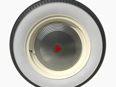 Generic 50s sedan wheel 3D model