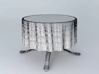 Table With Cloth Free 3D model