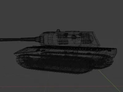 E-100 Super Heavy Tank Free low-poly 3D model