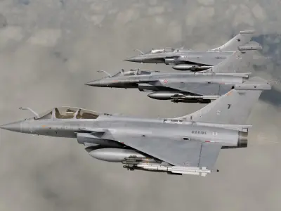 Dassault Rafale Collection - Rigged-High Resolution Cocpit Low-poly 3D model