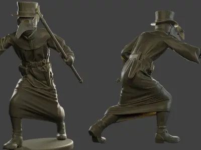 Hans Plague Doctor PDS007 3D print model