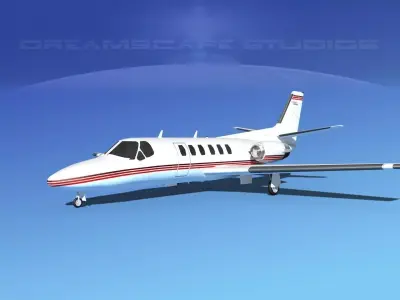 Cessna C550 Citation II V08 3D model