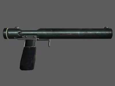 Welrod MK2 Low-poly 3D model