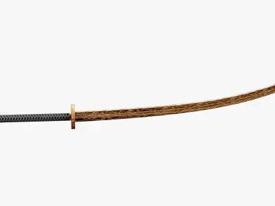 Golden Katana Low-poly 3D model