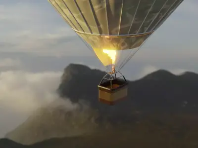 Air Ballon - Aerostatic Blender rigged Low-poly 3D model