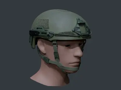ATE Ballistic helmet Low-poly 3D model