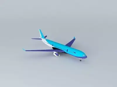 AirAtlanticOcean Airbus A330-200 with interior Free 3D model
