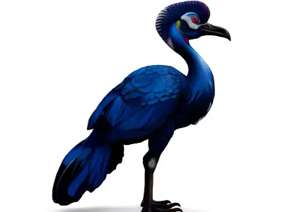 Blue Crowned Pigeon 3D Model Low-poly 3D model