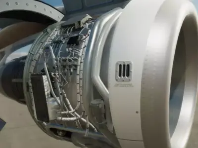turbine engine A320 Neo Low-poly 3D model