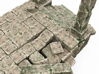 Ancient stone temple 3D model