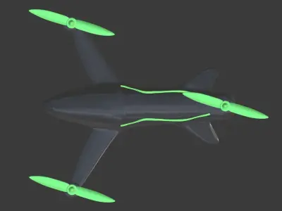 Tricopter - Drone 3D model