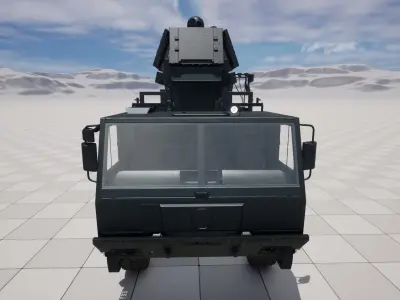 Rigged Israel SPYDER Air Defense System 3D model