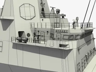 HMAS SYDNEY - HOBART CLASS DESTROYER 3D model