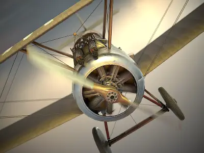 Sopwith Camel  Low-poly 3D model