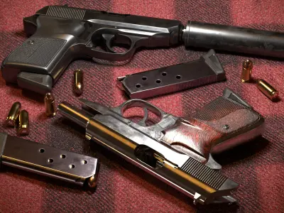 Walther PPK- Game Ready PBR Low-poly 3D model