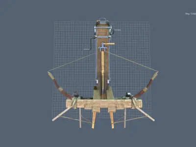 Roman Arrow Ballista -Ancient Archer Low-poly 3D model