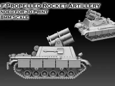Self-Propelled Rocket Artillery Kit 3D print model