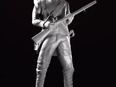 Argentine Historical Soldier -  3D Printable STL Miniature 3D print model