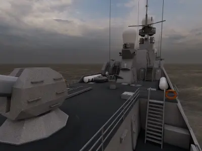 Frigate type-Warship 3D model