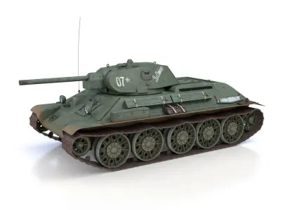 T-34-76 - Model 1941 -Soviet medium tank - 07 3D model