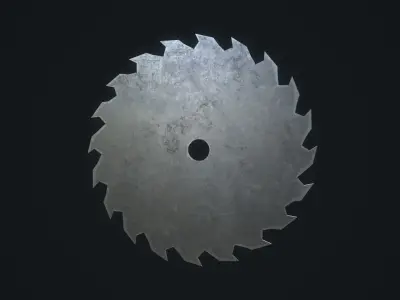 Saw Blade Low-poly 3D model