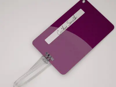 Plastic luggage tag Low-poly 3D model