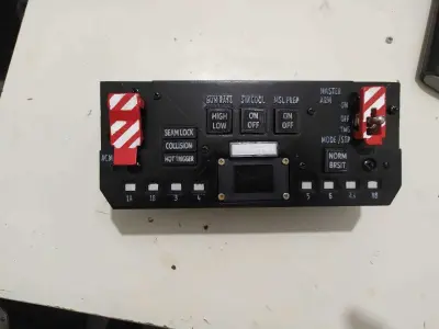 3D printable F-14 ACM panel with electronics compatible 3D print model
