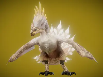 Feather Low-poly 3D model