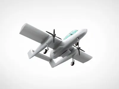 North American Rockwell OV-10A  Low-poly 3D model