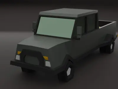 Lowpoly cars  3D model