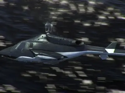 Airwolf Bell 222 Helicopter Low-poly 3D model