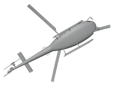 Military helicopter 3D model