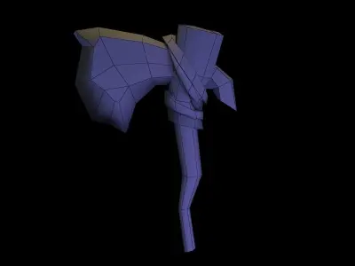 Axe cartoon  Low-poly 3D model