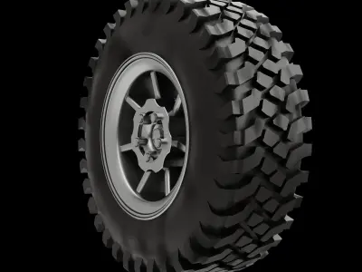 Car Tire Detailed 3D Model Truck Tire  3D model