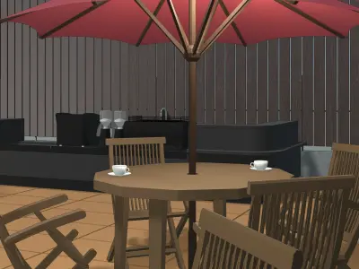 Cafe shop 2312 3D model
