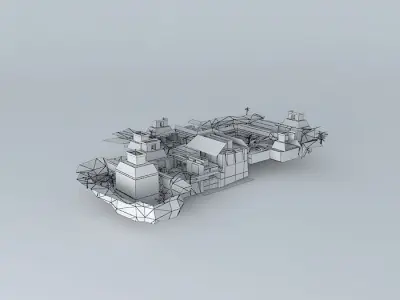 Aztec military base Free 3D model