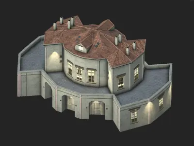 Casina Vanvitelliana Low-poly 3D model