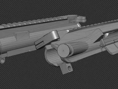 AR-15 A3 Upper Receiver Low-poly 3D model