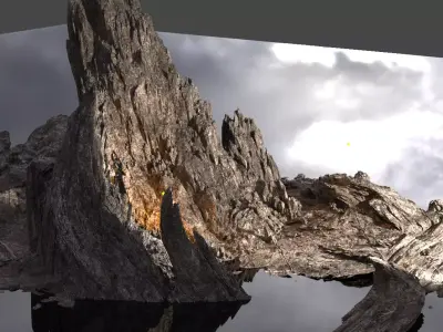 Dark Orthanc mountain ground 3D model