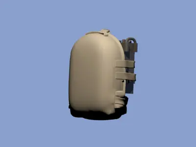 Military backpacks with radio 3D print model